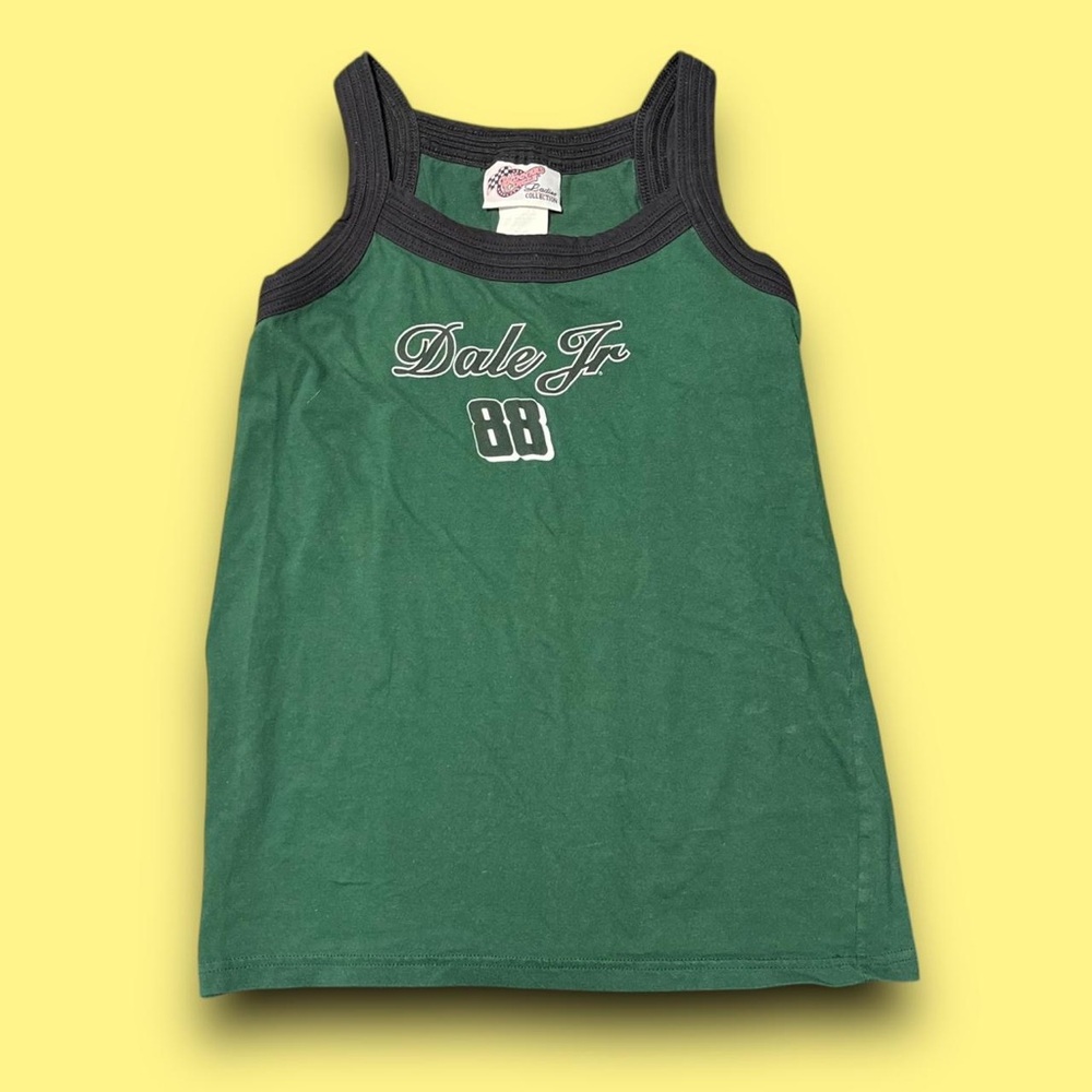 Y2K Dale Jr Nascar Tank Top Size Medium Green Racing Mcbling Indie Sleaze